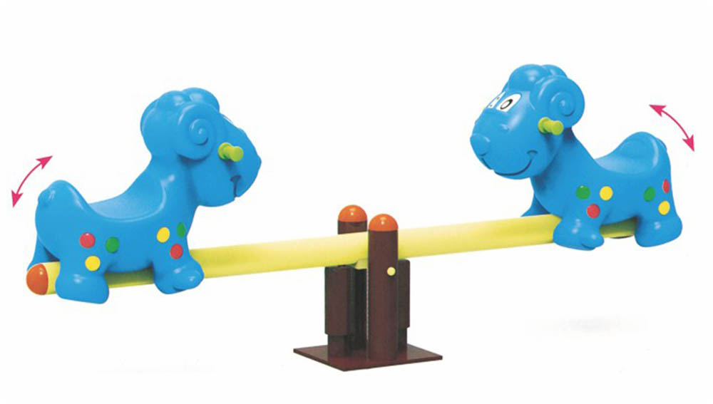 Megastar - Kids Amusement Park Twin Pups Seesaw Rocker for Gardens - Assorted