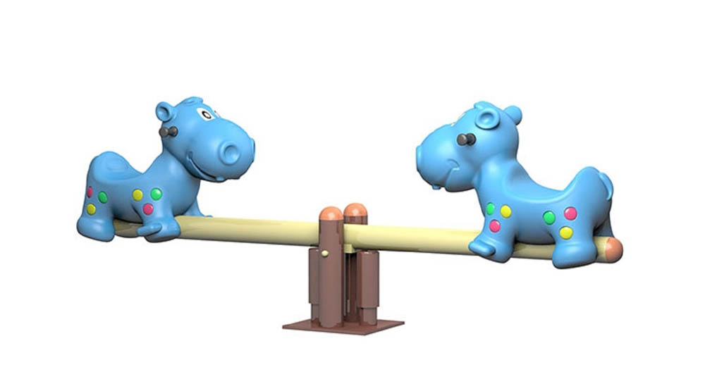 Megastar - Kids Amusement Park Twin Pups Seesaw Rocker for Gardens - Assorted