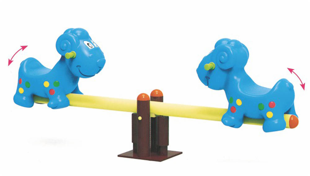 Megastar - Kids Amusement Park Twin Pups Seesaw Rocker for Gardens - Assorted