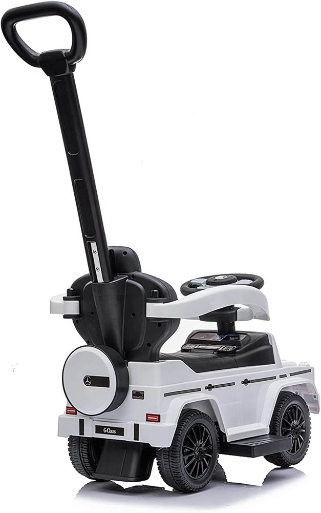 Megastar - Licensed Mercedes G-wagon 3 in 1 Push Car With Parental Handle - White