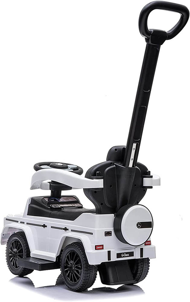 Megastar - Licensed Mercedes G-wagon 3 in 1 Push Car With Parental Handle - White