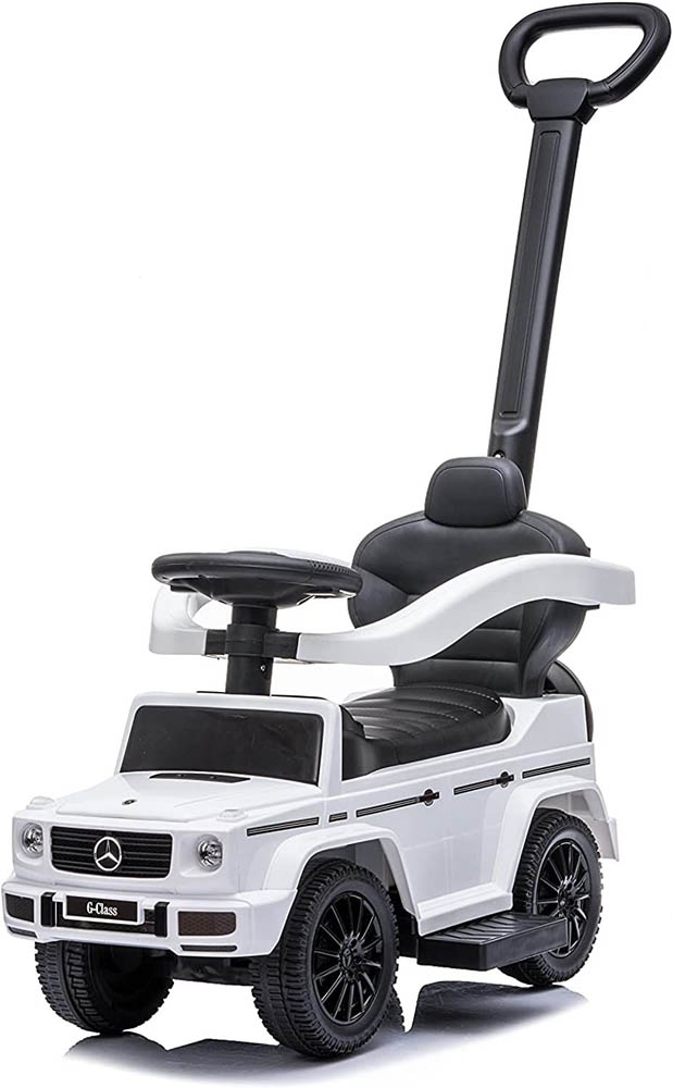 Megastar - Licensed Mercedes G-wagon 3 in 1 Push Car With Parental Handle - White