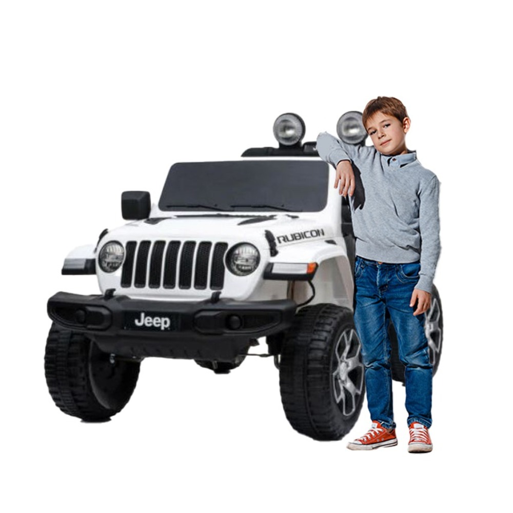 Megastar - Licensed Rideon Wrangler Jeep 12v - White