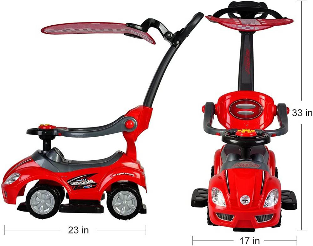 Megastar - My Little Sunshine Push Car With Canopy Shade 3 in 1