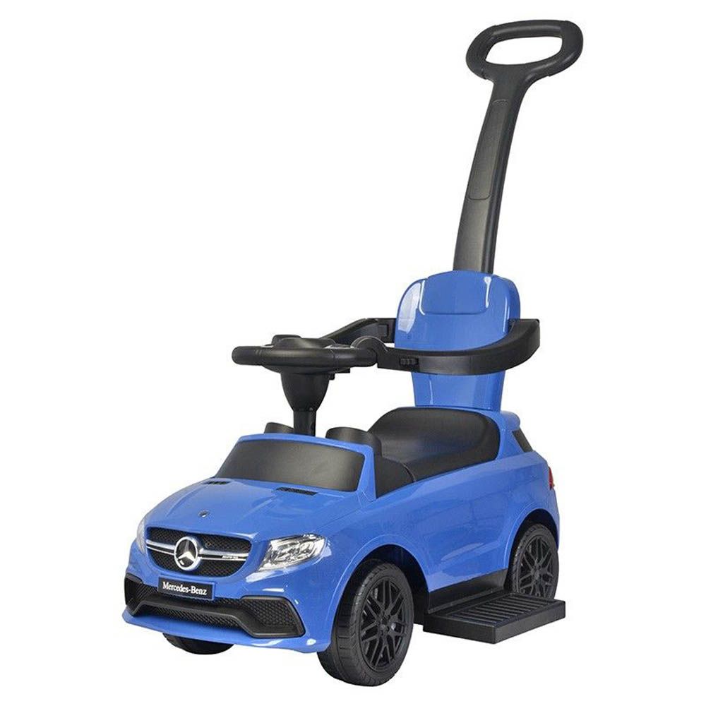 Megastar - Mercedes Coupe Push Car With Pull Handle - Blue