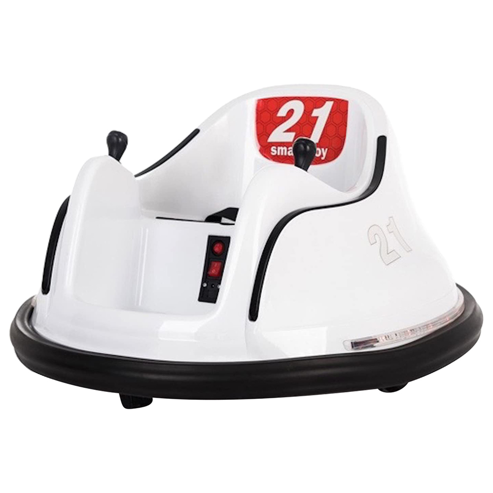 Megastar - Ride On R/C Electric 6V Drift Swingster Baby Car - White