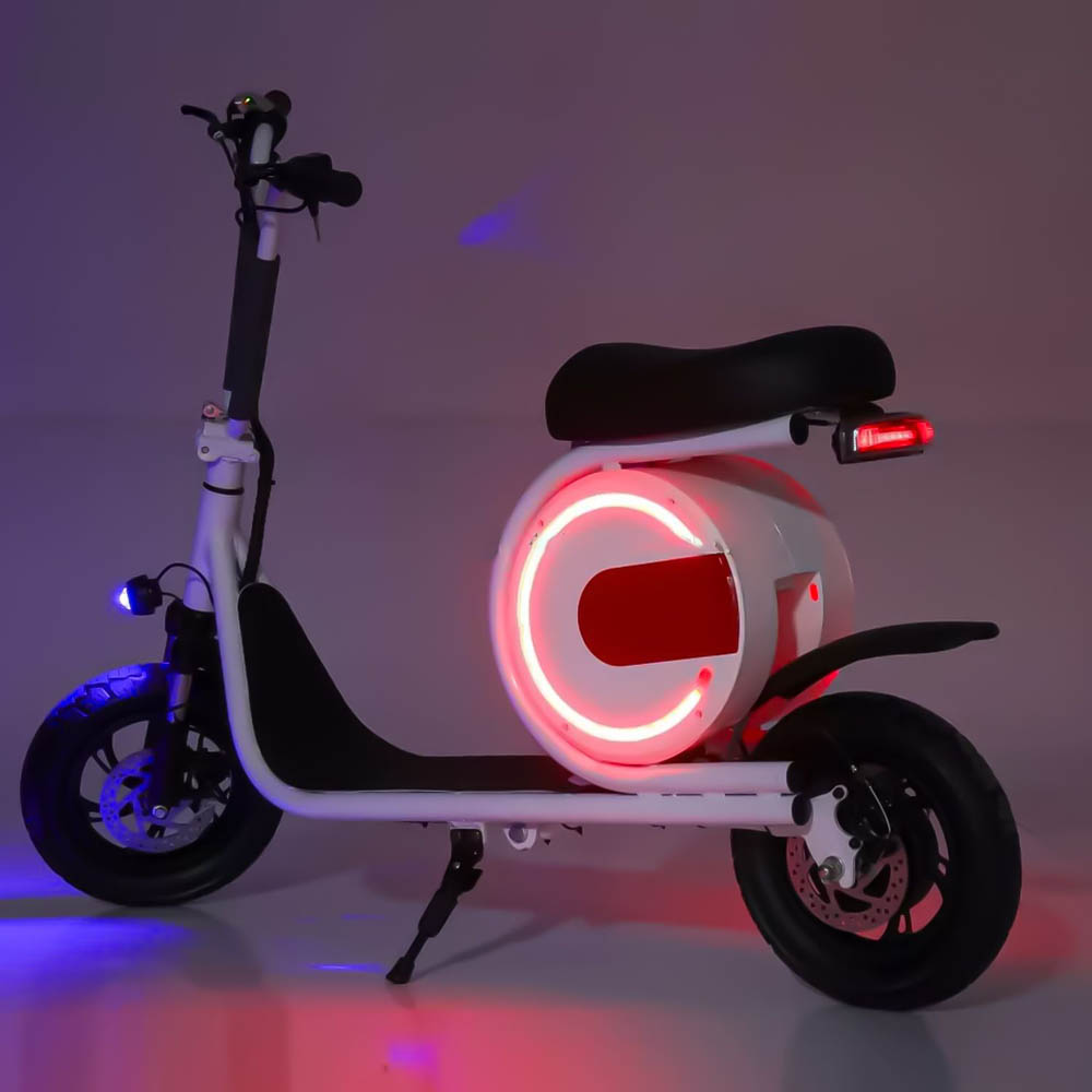 Megawheels - 36 V Foldable Go Uber Smart Electric Led Bike - White