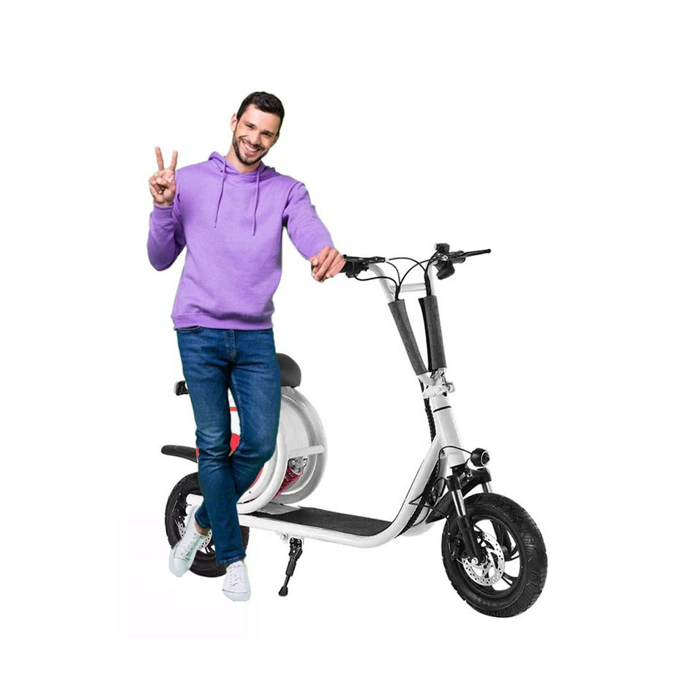 Megawheels - 36 V Foldable Go Uber Smart Electric Led Bike - White