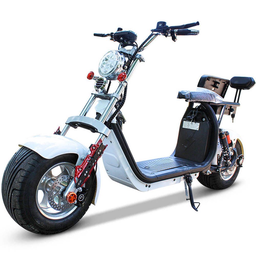 Megawheels - 60V Stylish Groovy Fat Tyre Scooter White