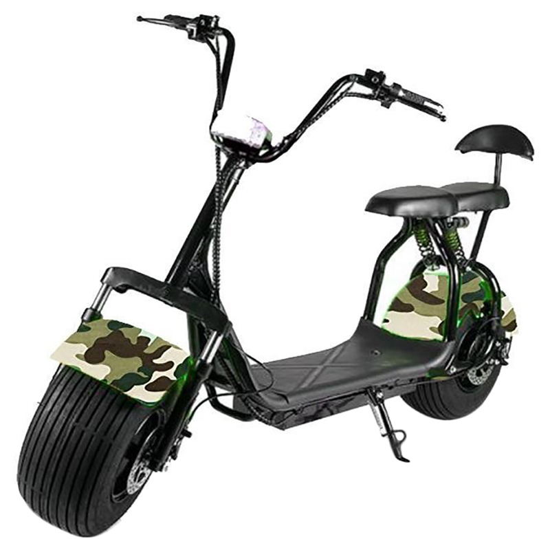 Megawheels - Coco City Harley 60V Fat Tyre Scooter Army Green