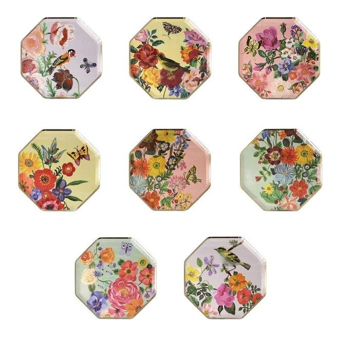 Meri Meri - Nathalie Late Flora Side Plates