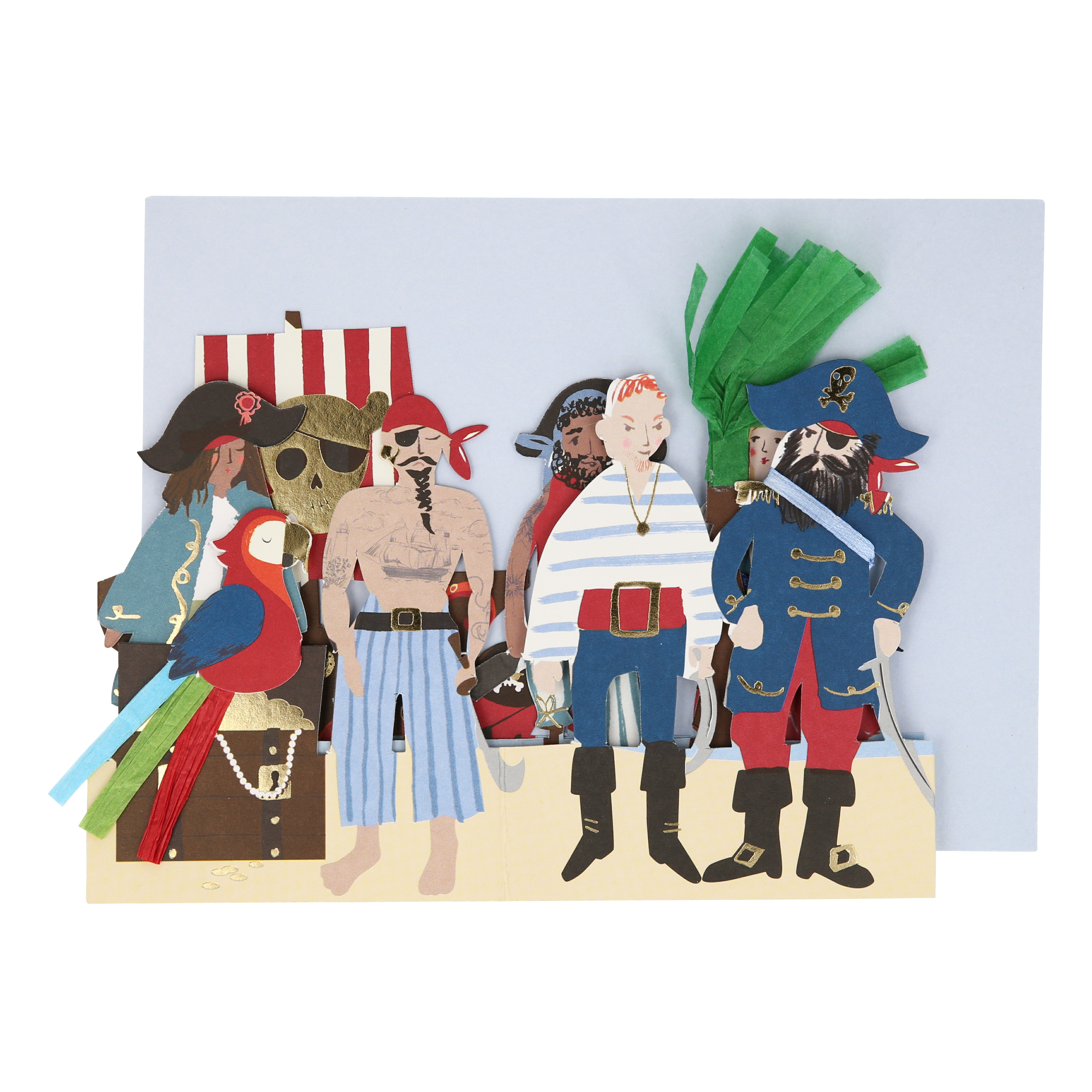 Meri Meri - Pirate Concertina Card