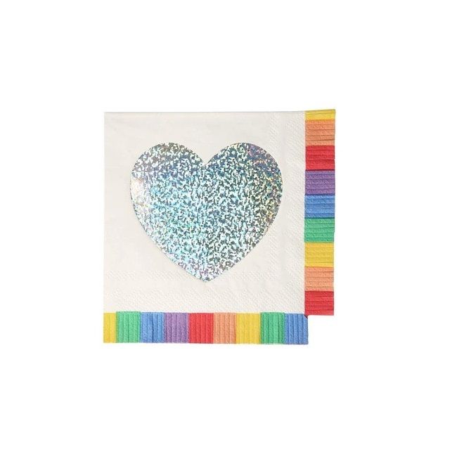 Meri Meri - Rainbow Fringe Small Napkins