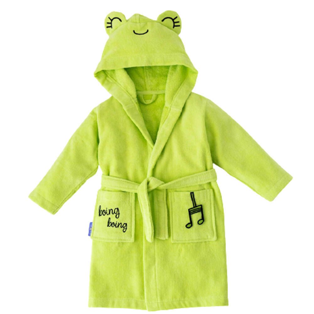 Milk & Moo - Cacha Frog Velvet Bathrobe - Green
