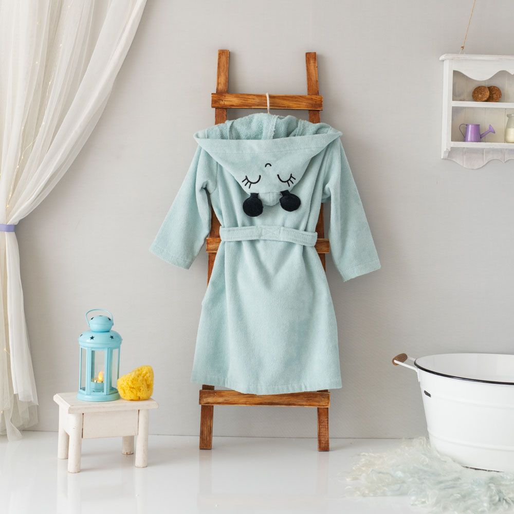 Milk&Moo - Sangaloz Velvet Bathrobe - Blue