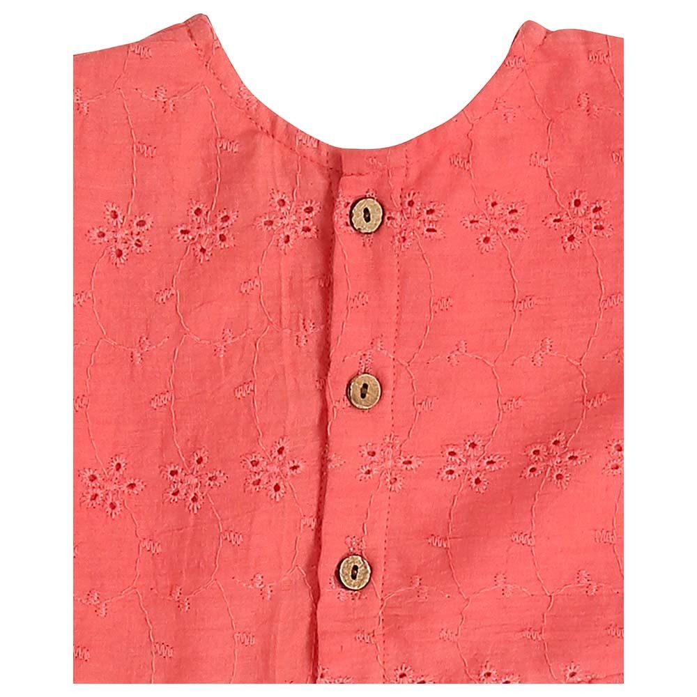 Mimmas World Hakoba Tiered Dress -Peach