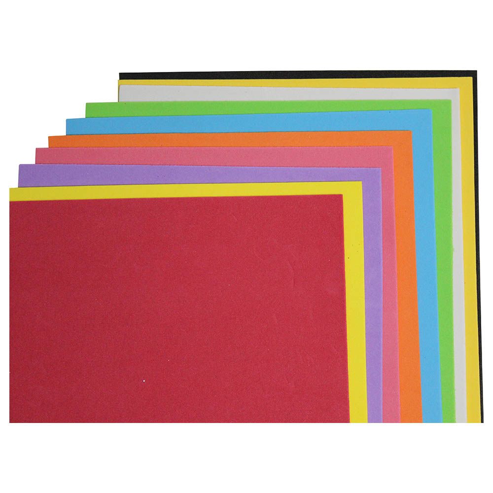Mindset - Eva Colorful Foam Board/Sheet 10 Pcs Set - Art & Craft Paper