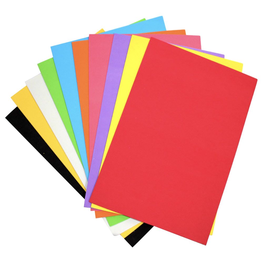 Mindset - Eva Colorful Foam Board/Sheet 10 Pcs Set - Art & Craft Paper
