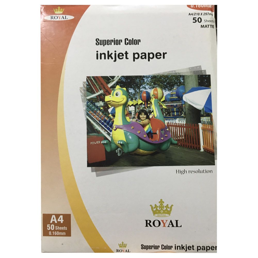 Mindset - Royal Matte Photo Paper, 160Mm, A4 Size, 50 Sheets