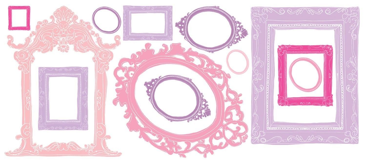 Room mates Pink And Purple Multi Frames Wall Decals 