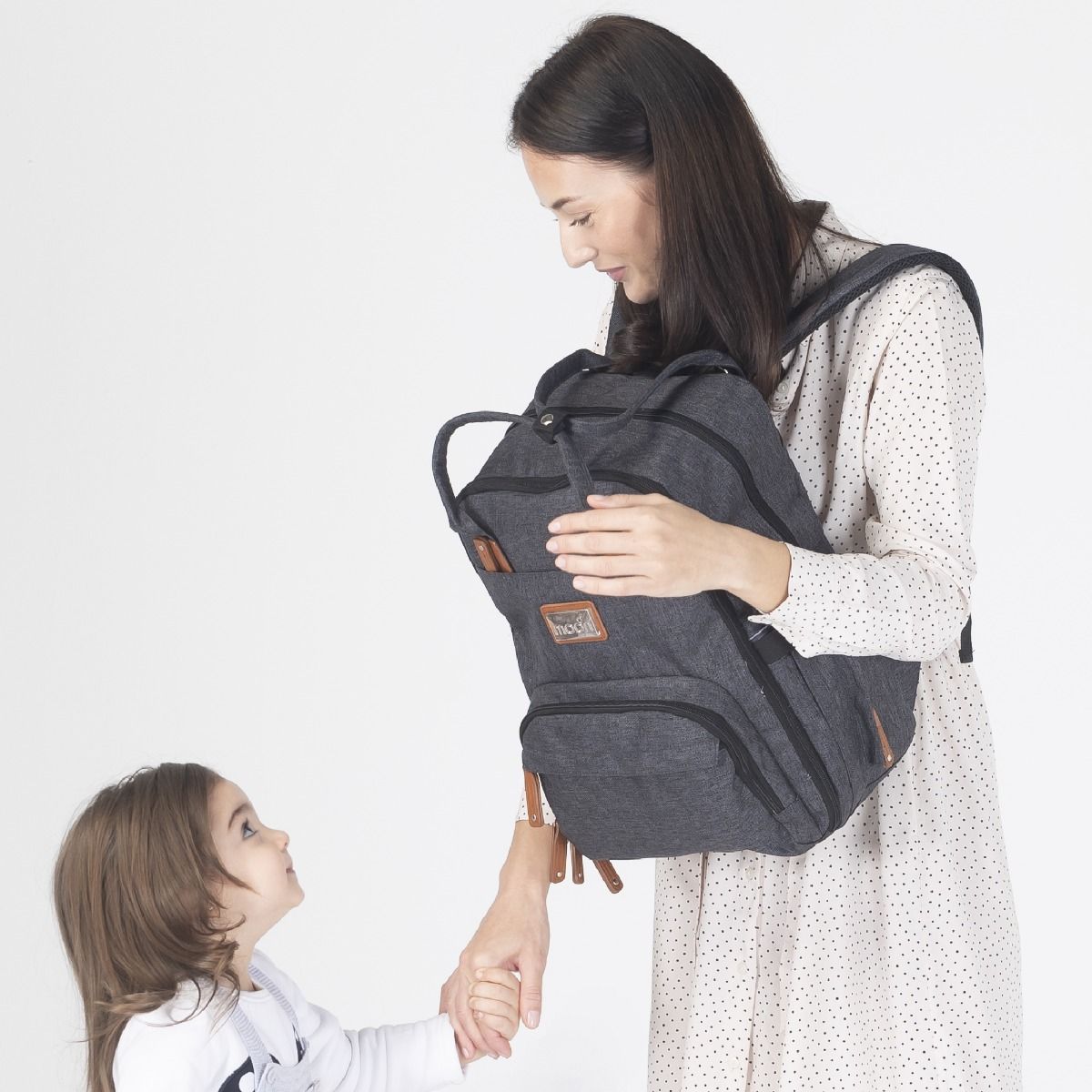 Moon - Kary Me Diaper Backpack - Travel Backpack - Dark Grey