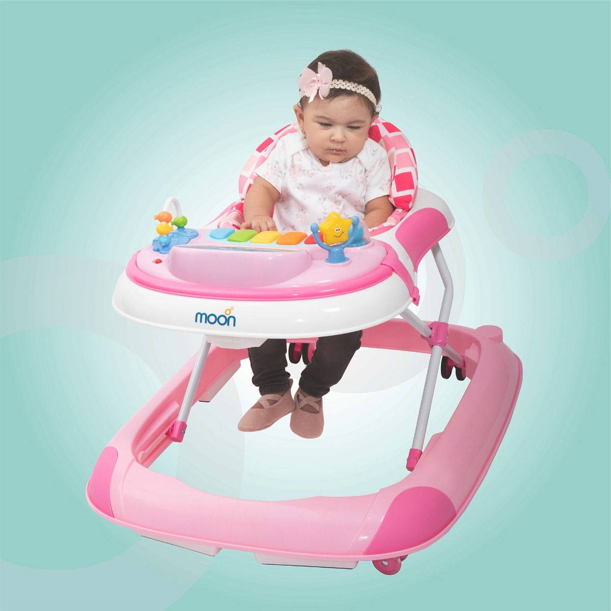 Moon - Pace Baby/Child Walker With Music & Toys - Pink, 6m