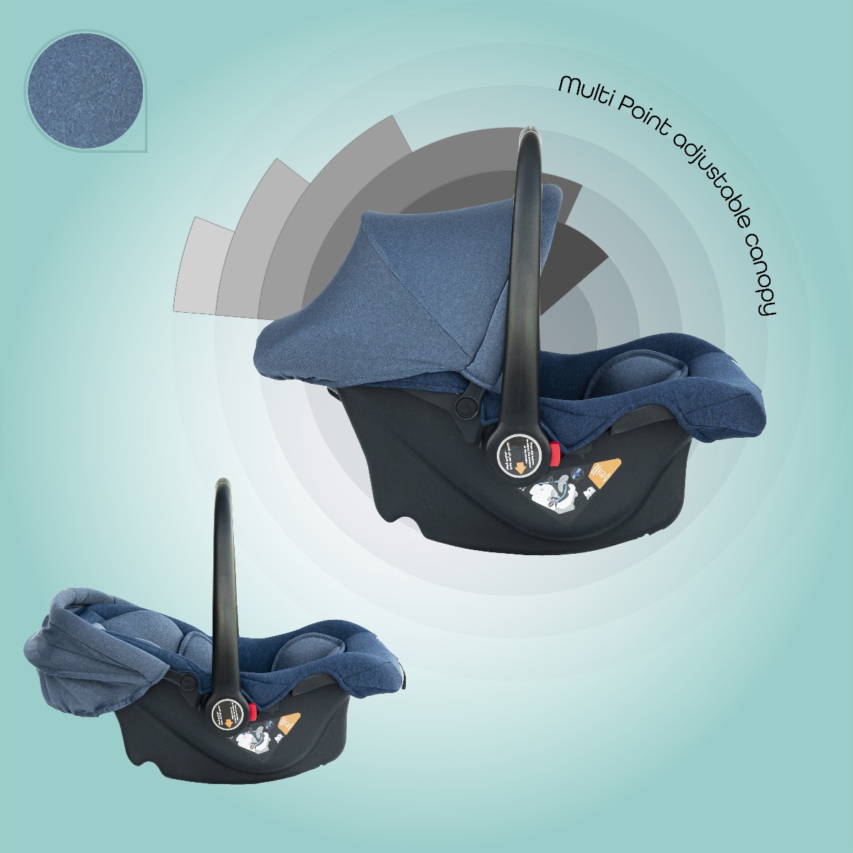 Moon-Bibo Baby Carrier/Car Seat From 0 month+,Upto 13 kg.- Blue