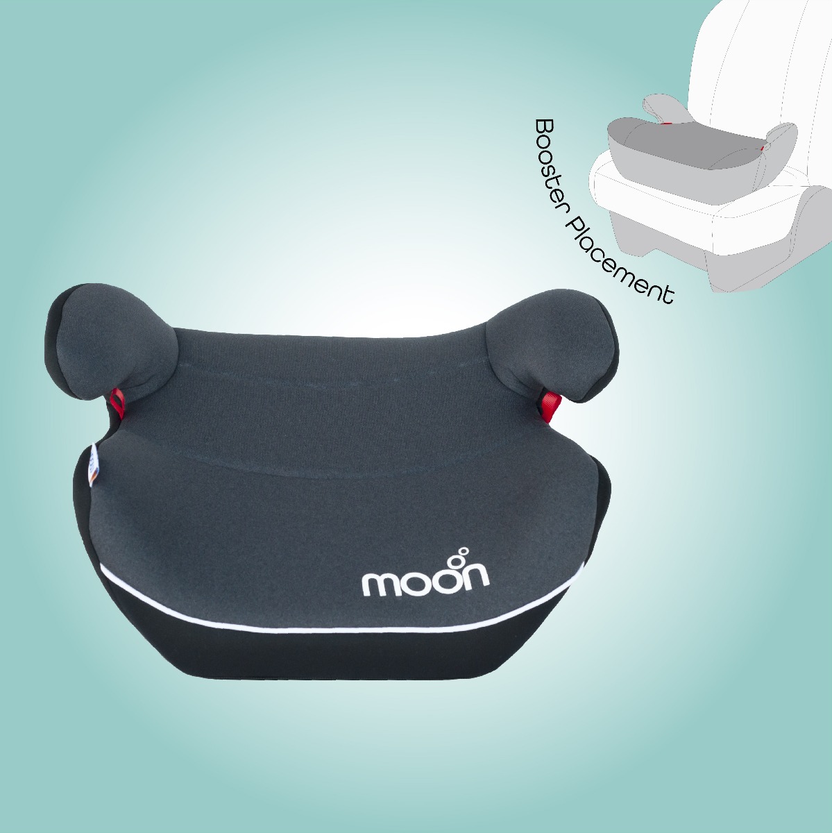 MOON Kido Baby Booster Car Seat. Group 2/3 (15-36 kg)- Dark Grey