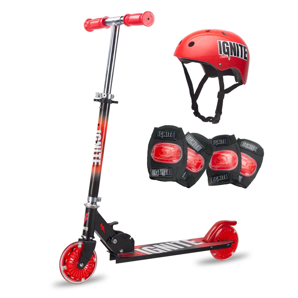 Mondo - Ignite Flow Scooter 2W Combo Pack Red