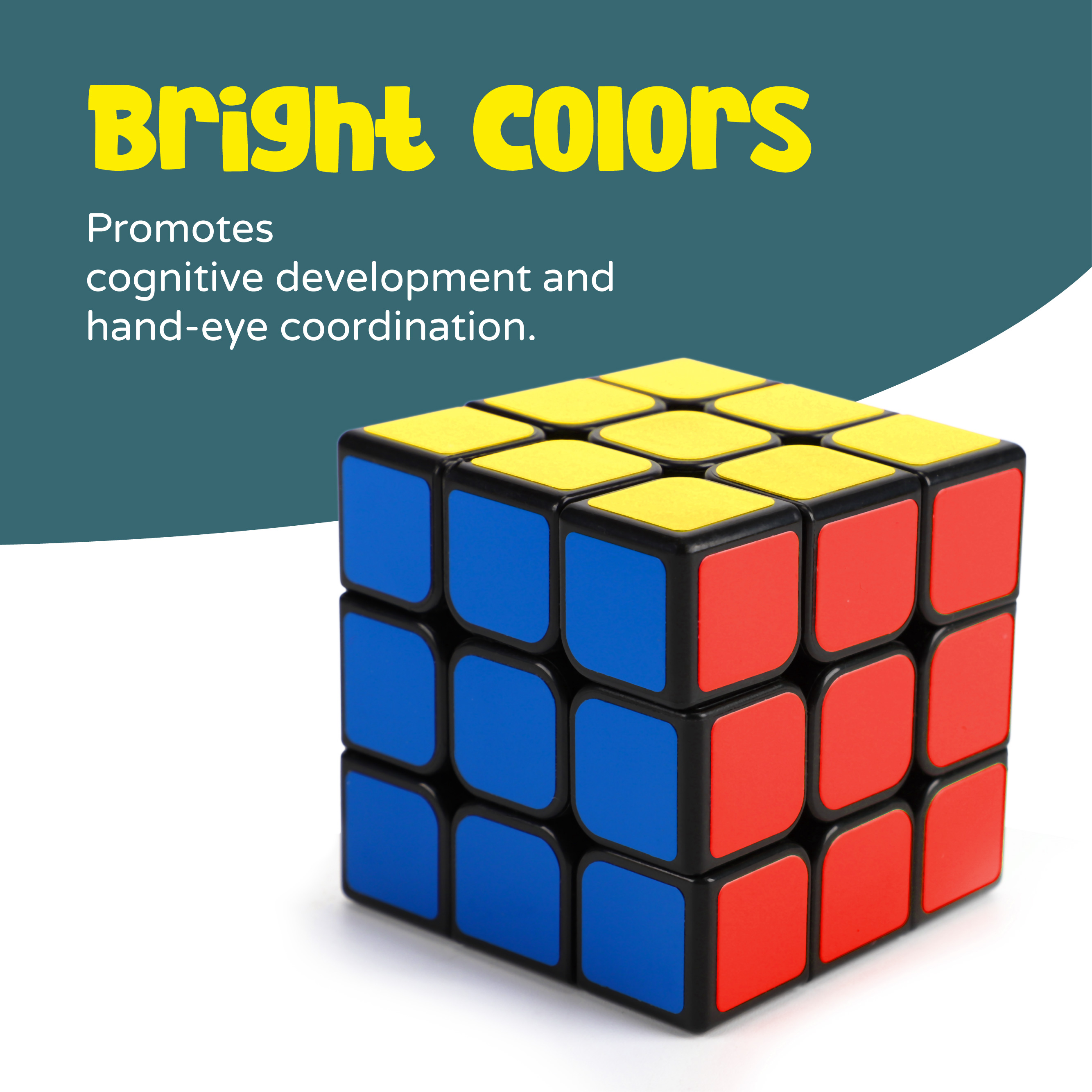 Moon - 3 X 3 Magic Cube Puzzle Toy For Adults And Children - Multicolor