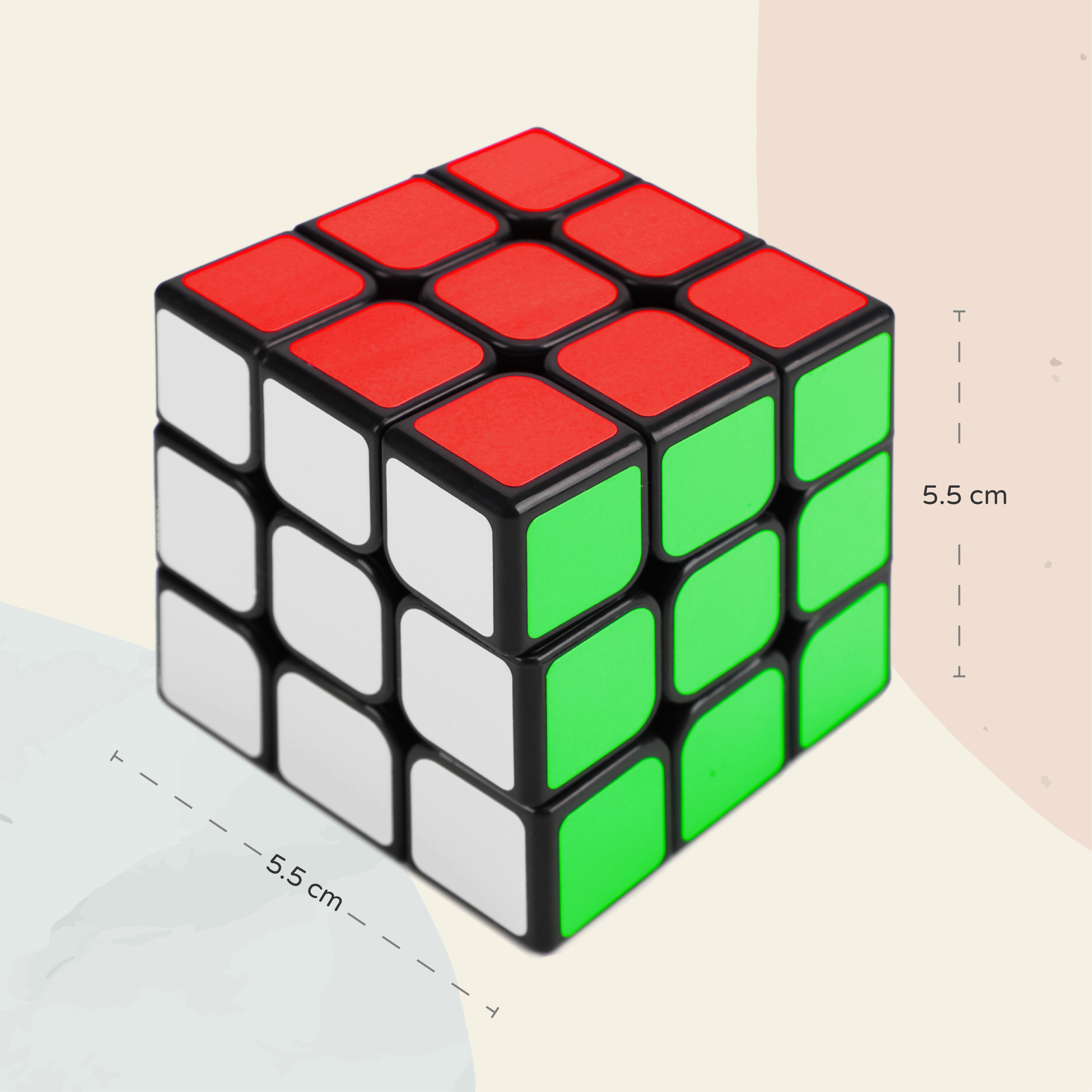 Moon - 3 X 3 Magic Cube Puzzle Toy For Adults And Children - Multicolor