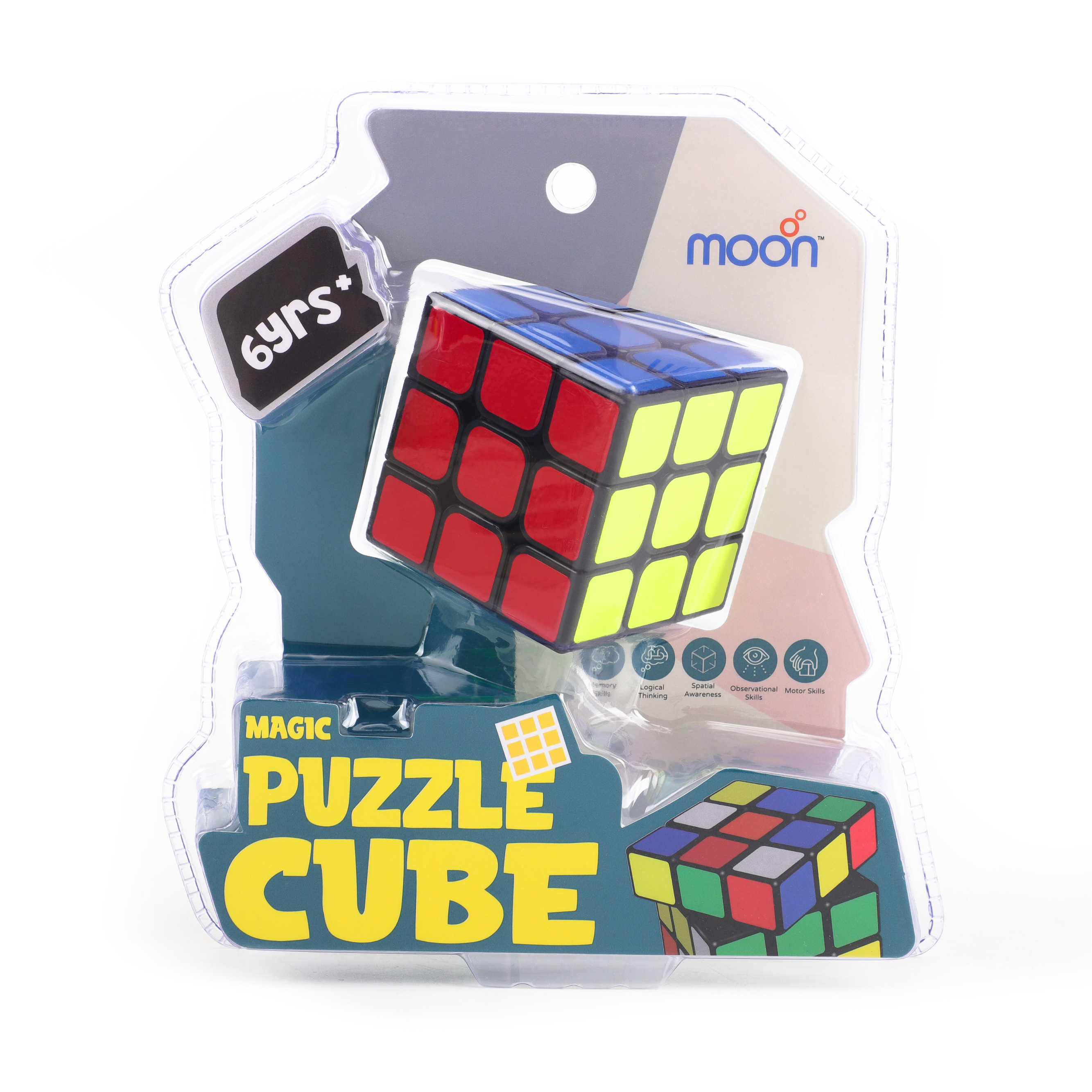 Moon - 3 X 3 Magic Cube Puzzle Toy For Adults And Children - Multicolor