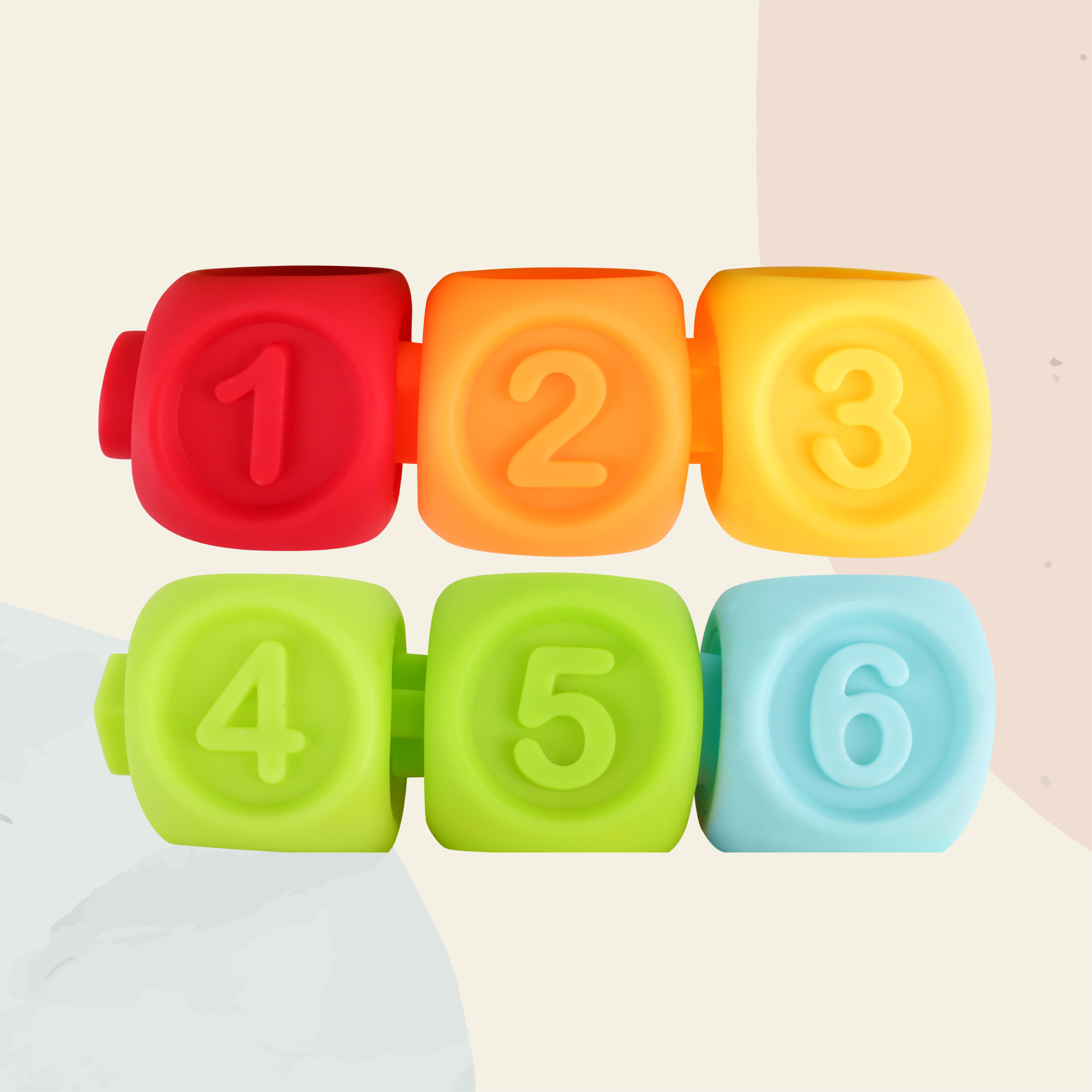 Moon - Baby Learning Cubes, Educational Toy With Number Block Cubes & Animal Toys - Multicolor
