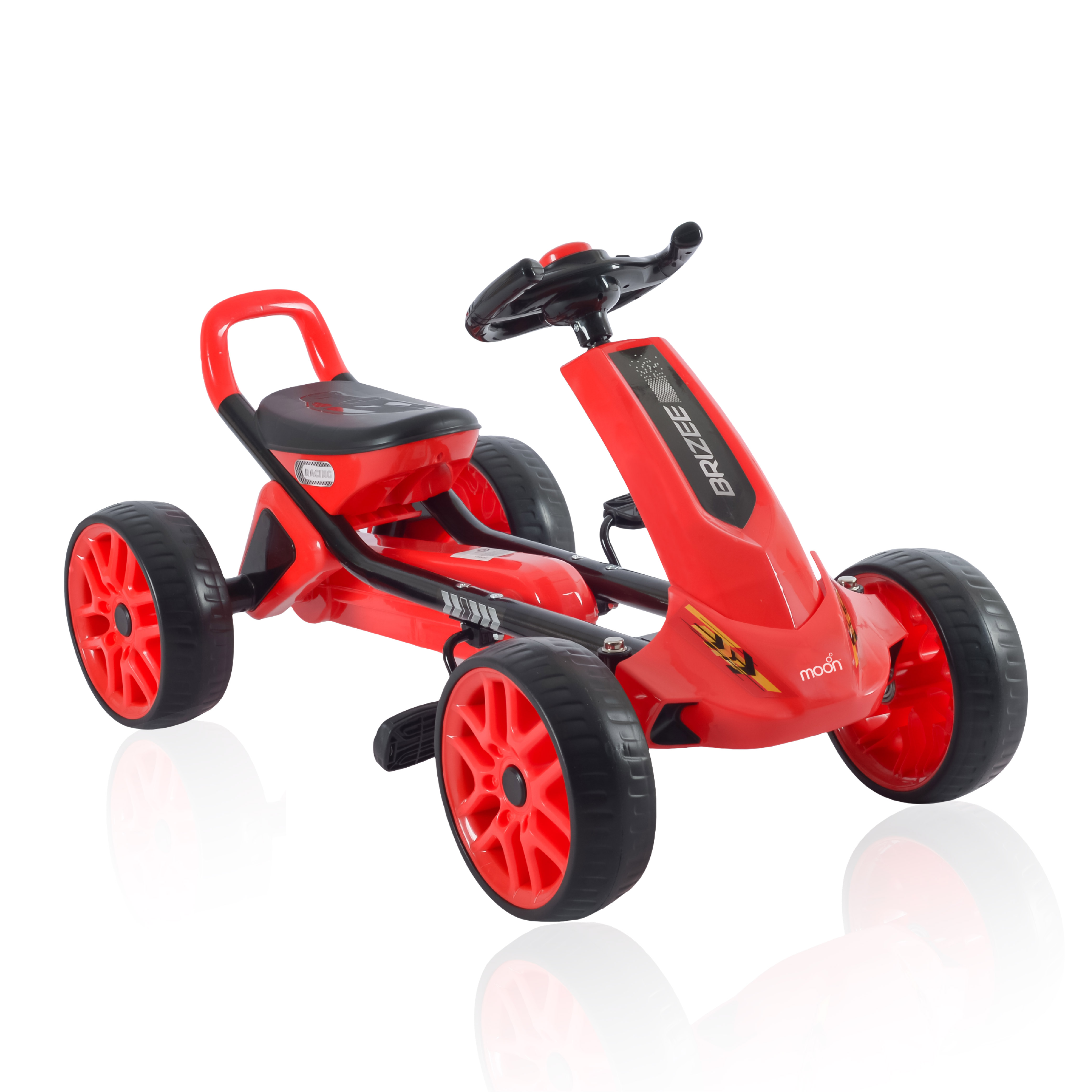 Moon - Brizee Baby Pedal Go Kart Ride On - Red and Black