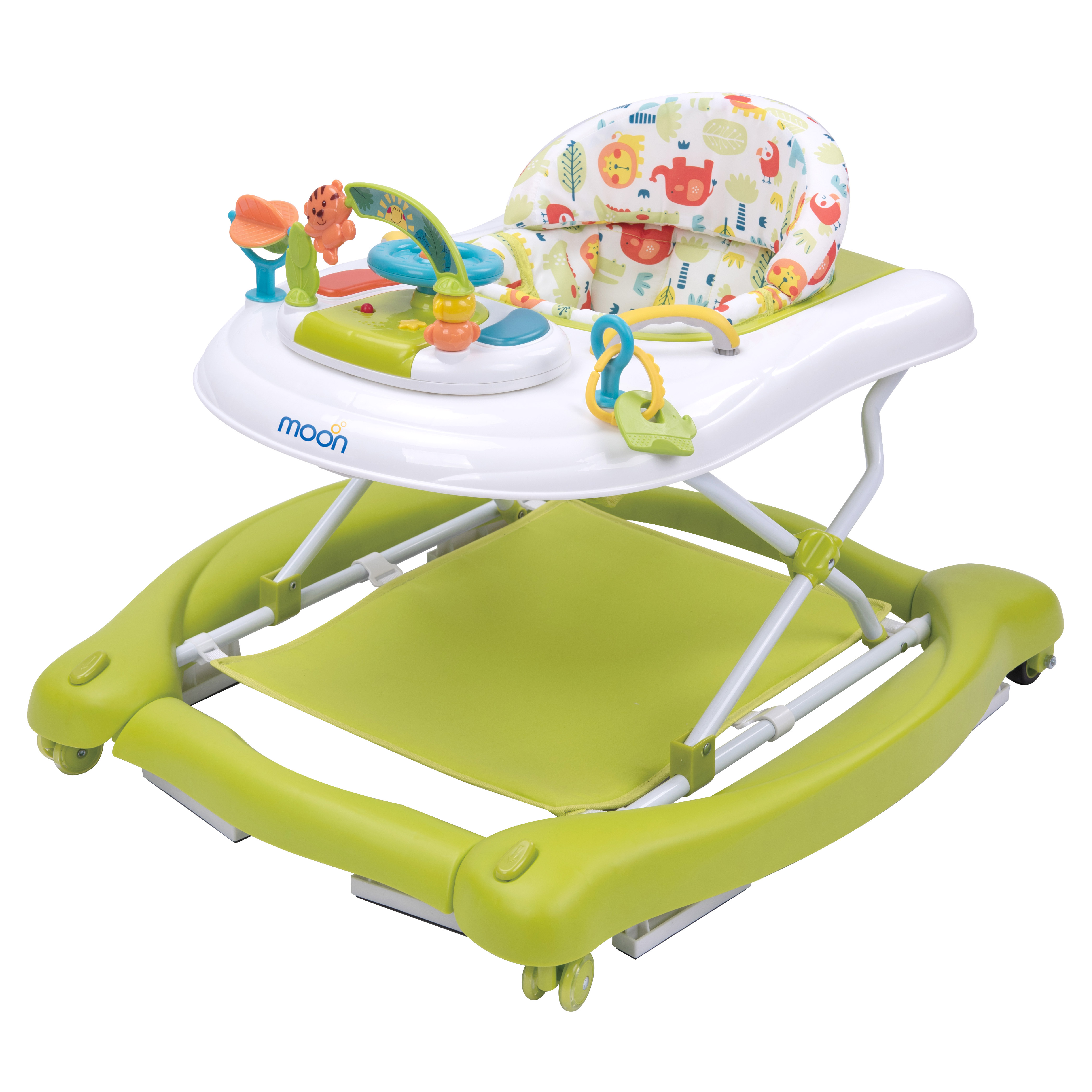Moon - Crusie 4-in-1 Walker With Music Box - Green