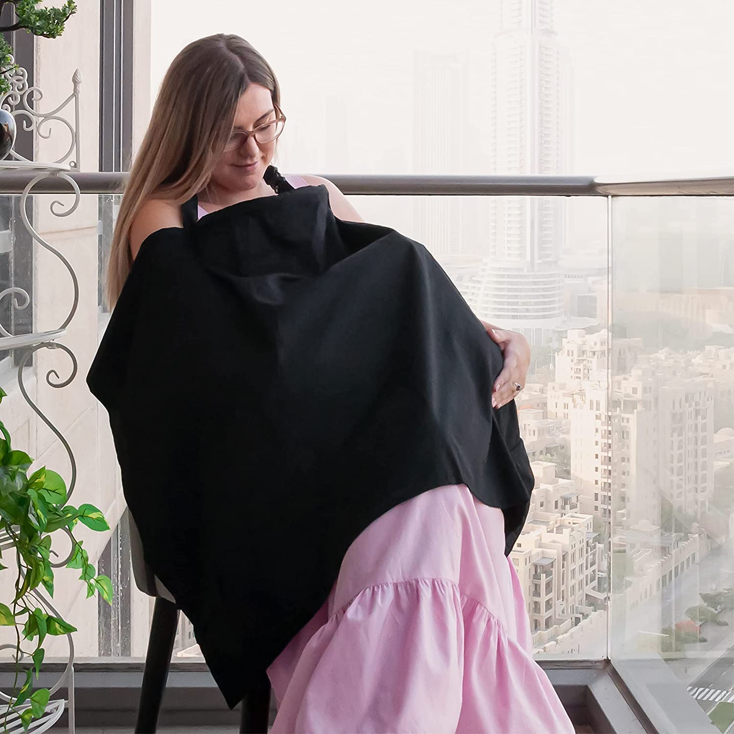 Moon - Organic Nursing Privacy Wraps - Black