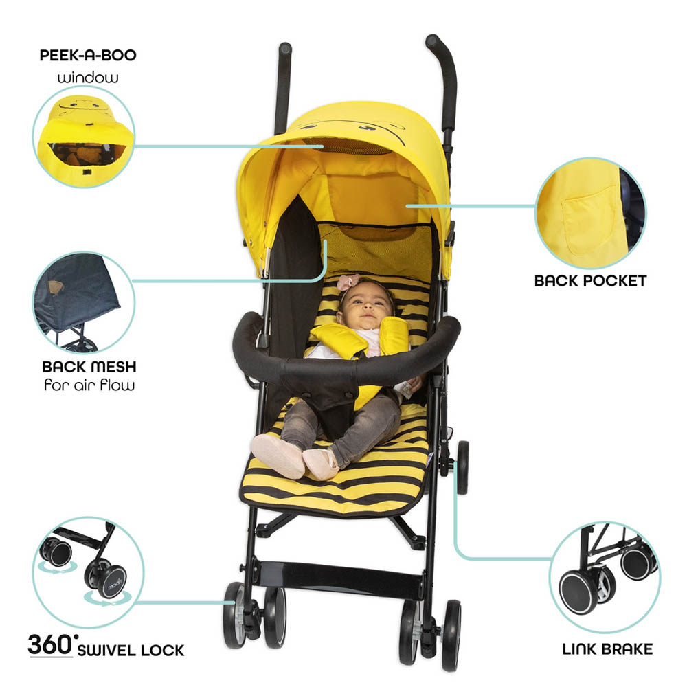 Moon - Safari Ultra Light Weight/Character Baby Stroller - Lion
