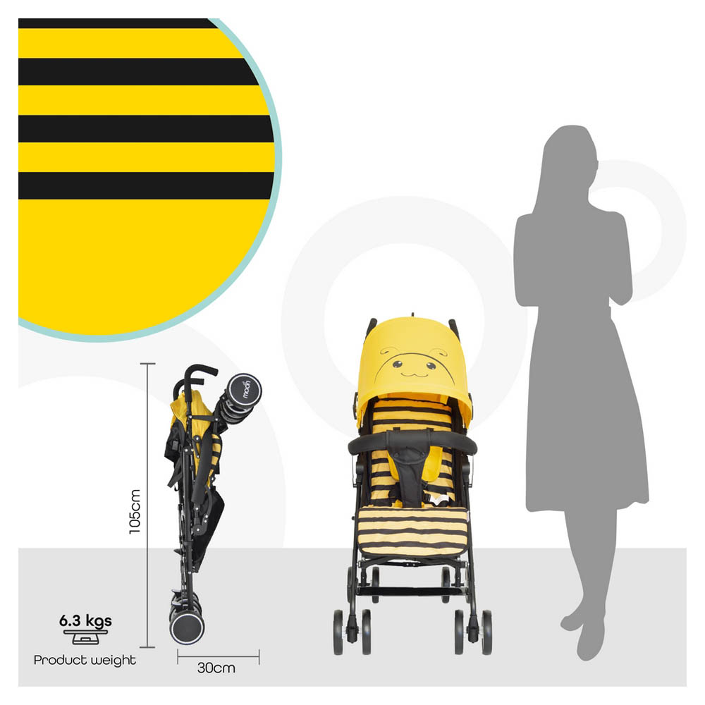 Moon - Safari Ultra Light Weight/Character Baby Stroller - Lion