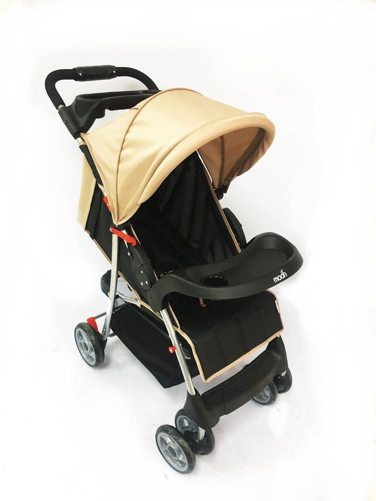 Moon - Trek One- Fold Travel Stroller - Beige