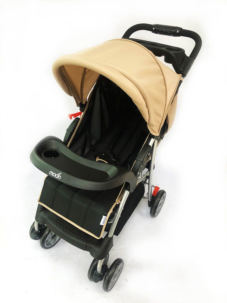 Moon - Trek One- Fold Travel Stroller - Beige