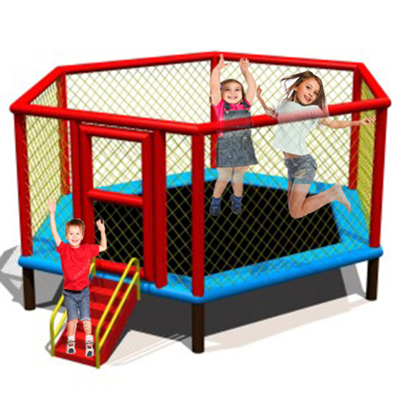 Megastar - Sky Zone Hexagon Trampoline W Sturdy Ladder - 10ft