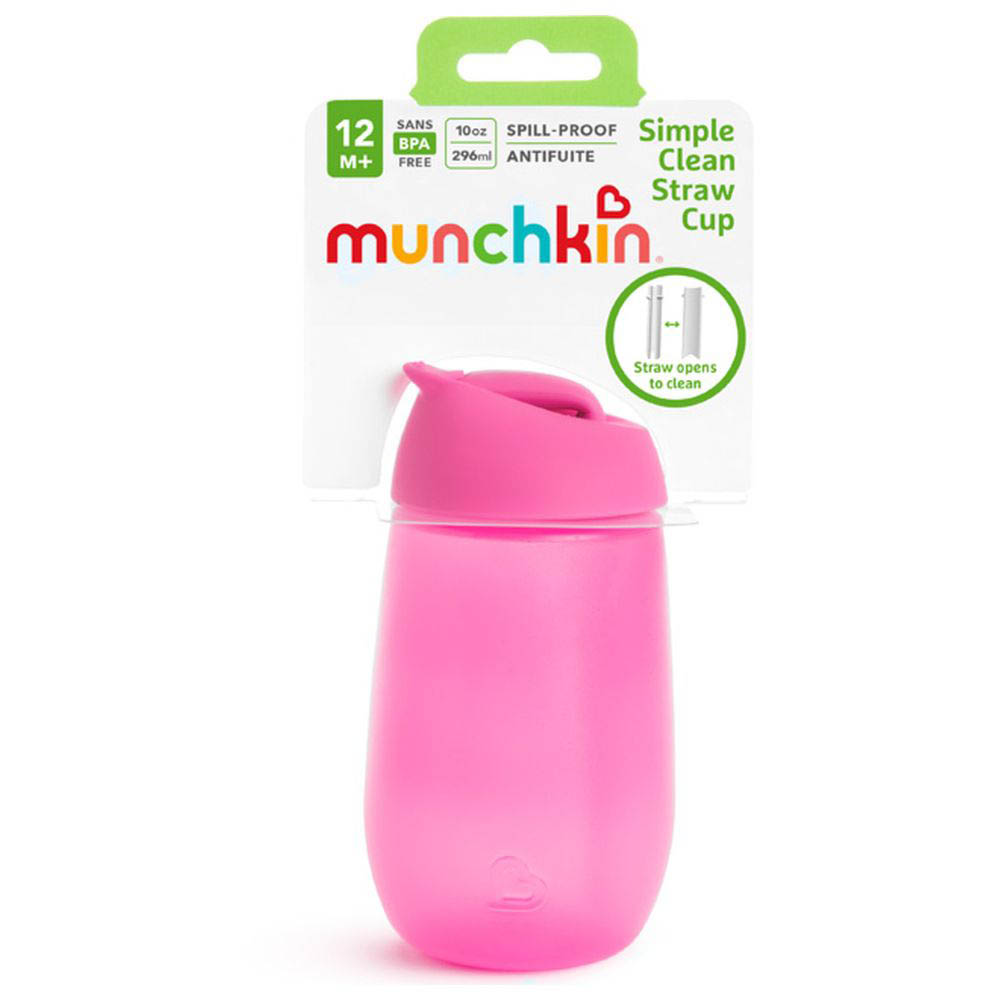 Munchkin - Simple Clean Straw Cup 1Pk 10Oz - Pink
