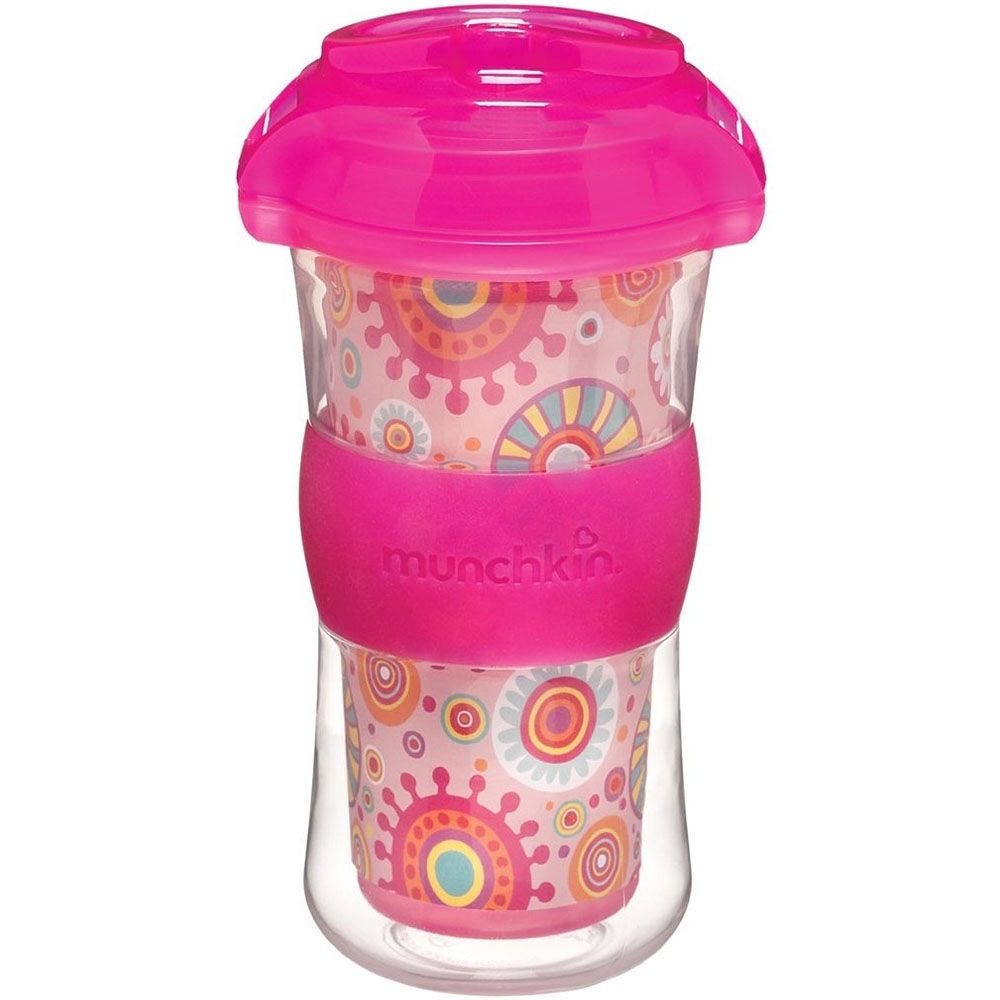 Munchkin Pink Click Lock Insulated Big Kid Cup - 9oz