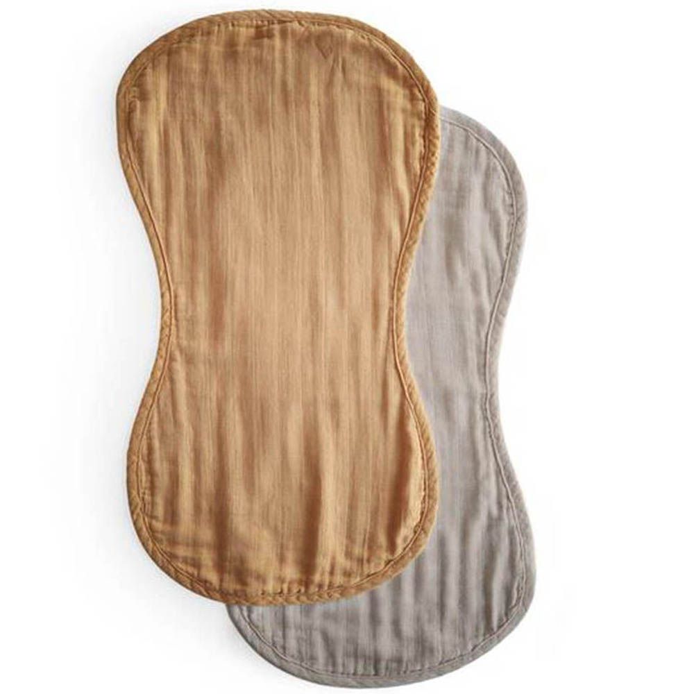 Mushie - Burp Cloth Fall Yellow - Fog