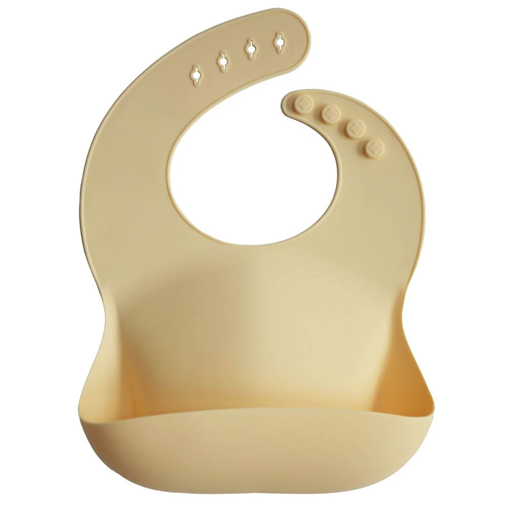 Mushie - Silicone Baby Bib Solid Colors - Sunshine