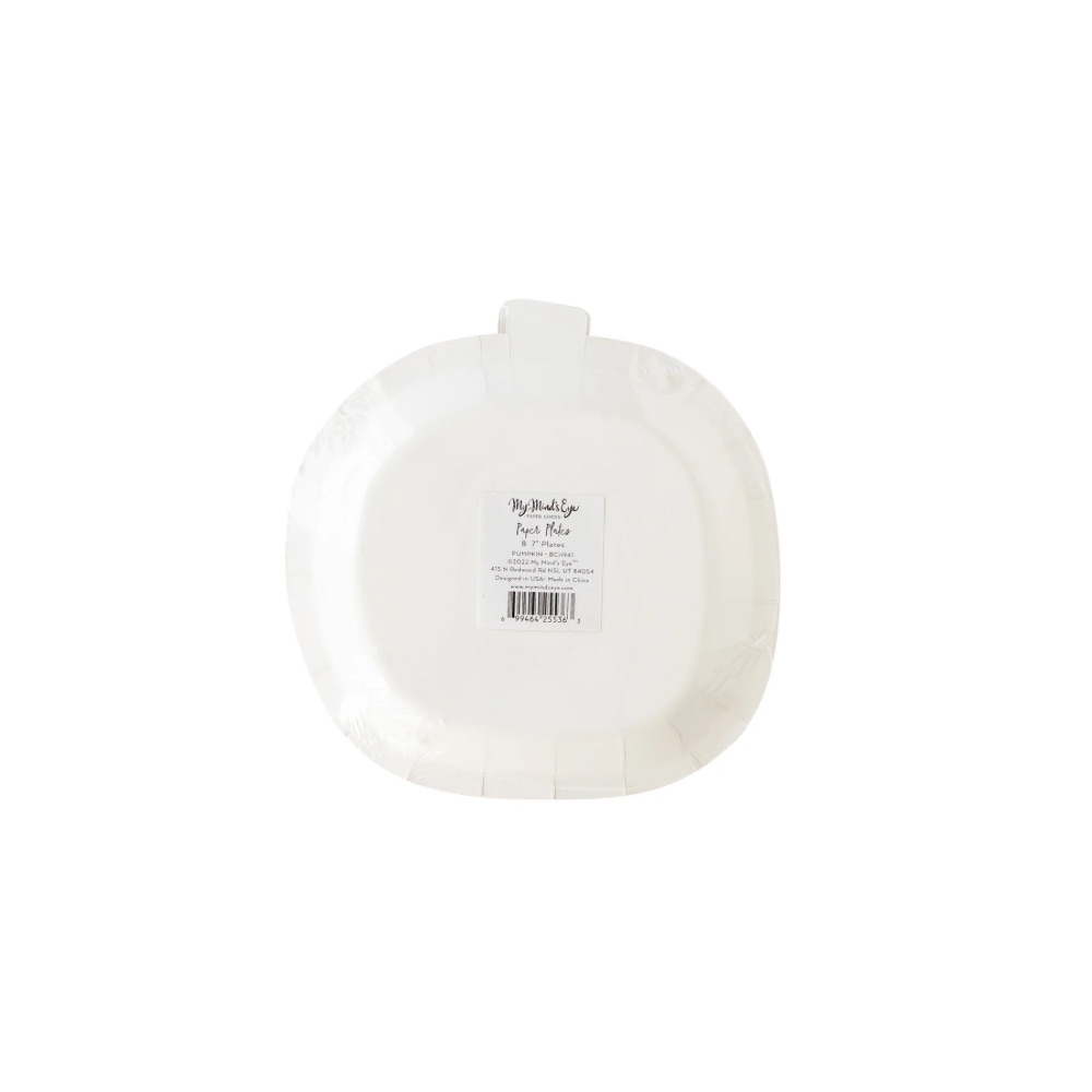 My Mind's Eye - Boo Crew Watercolor Pumpkin Shaped Plate set