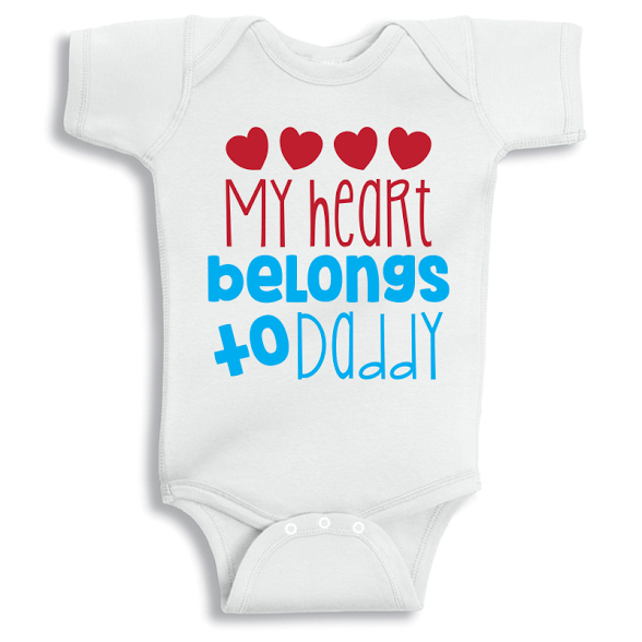 Twinkle Hands My heart belongs to daddy, Baby Onesie, Bodysuit, Romper