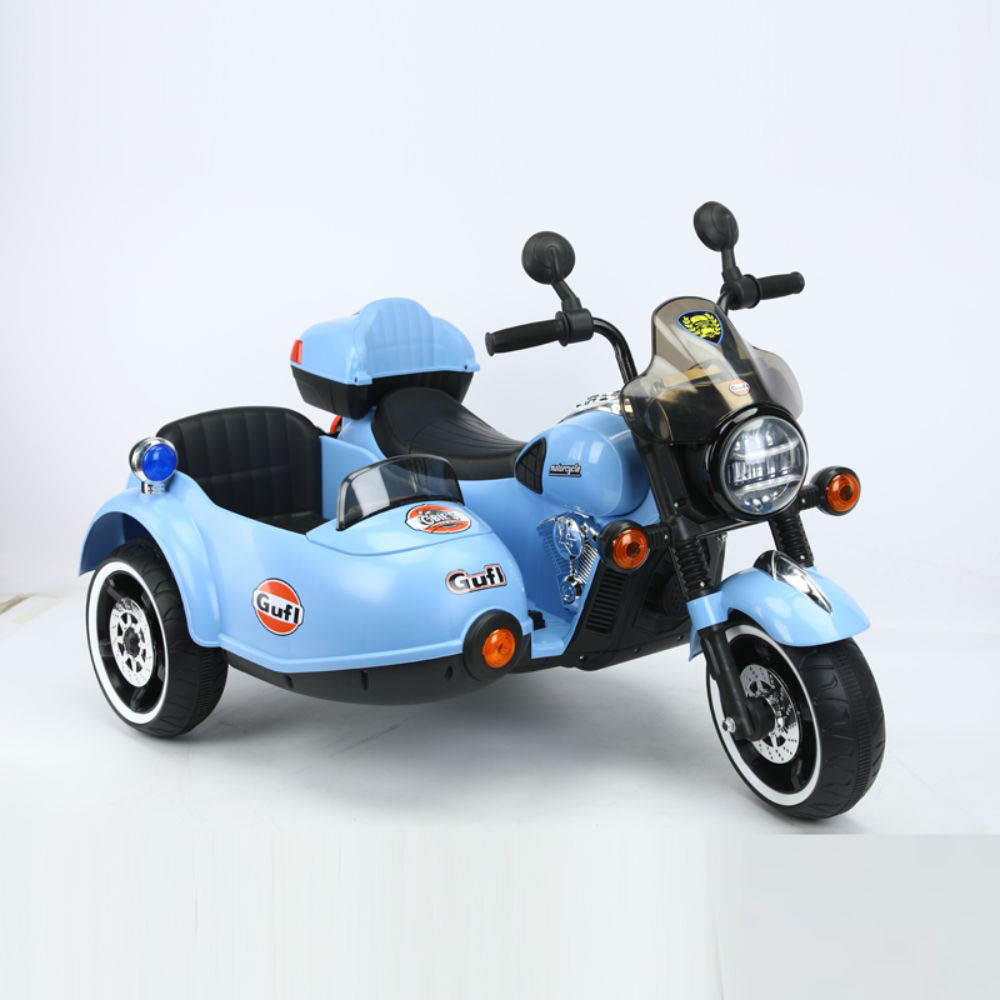 Myts - Electric Motorcycle With Side Car 2 Seater for Kids - Blue
