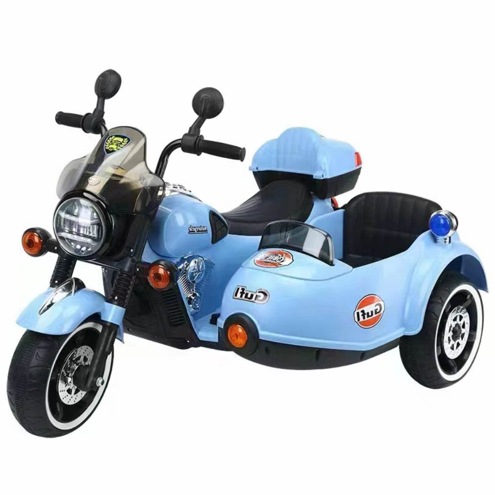 Myts - Electric Motorcycle With Side Car 2 Seater for Kids - Blue