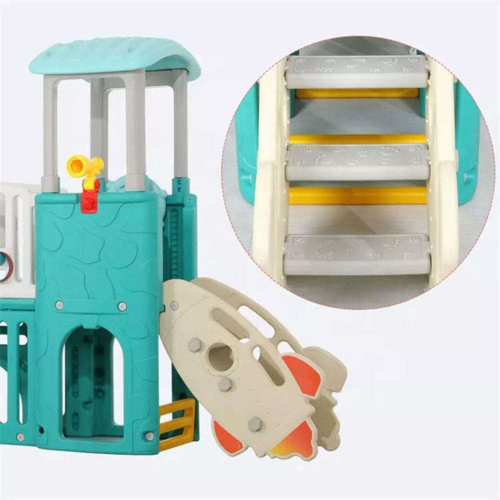 Myts - Indoor and Outdoor Multiplay Airplane Activity Tower With 2 Slides For Kids